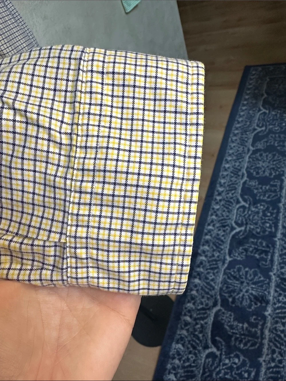 Polo by Ralph Lauren Blue and White Check Button-Down Shirt